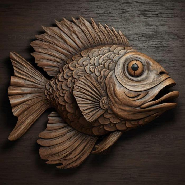Nature and animals (Calico fish 3, NATURE_6707) 3D models for cnc